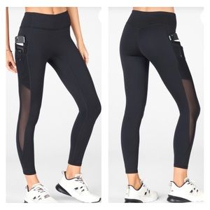 Fabletics Black Mesh Pocket Leggings